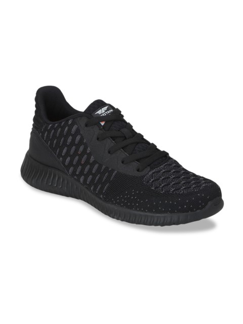 

Red Tape Men Black Textile Walking Shoes