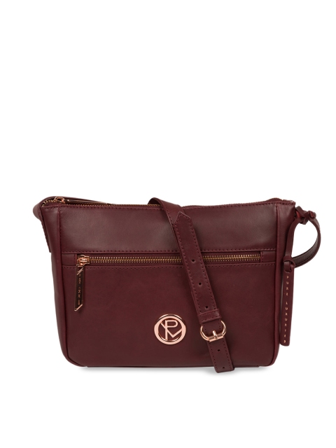

PURE LUXURIES LONDON Women Burgundy Solid Genuine Leather Matisse Sling Bag