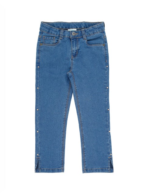 

Pantaloons Junior Girls Blue Regular Fit Mid-Rise Clean Look Stretchable Jeans