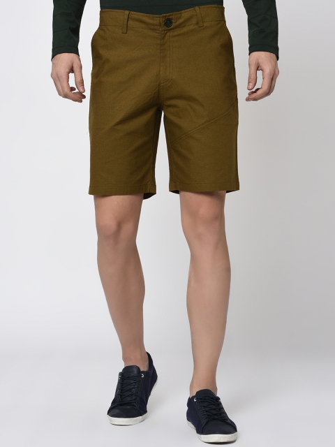 

Rigo Men Olive Green Solid Regular Shorts