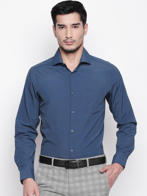 

RICHARD PARKER by Pantaloons Men Blue Slim Fit Solid Formal Shirt