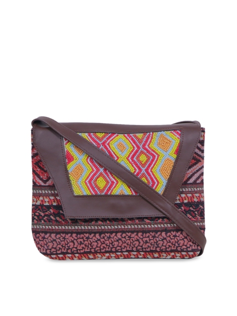 

Diwaah Multicoloured Self Design Sling Bag, Multi