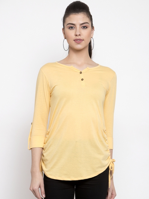 

Kalt Women yellow Solid Tunic