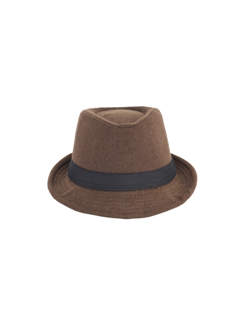 

Alvaro Castagnino Men Brown & Black Solid Fedora Hat