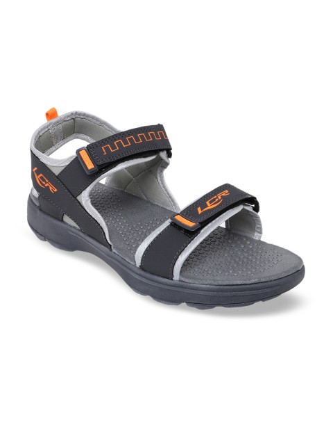 

Lancer Men Black & Grey Comfort Sandals