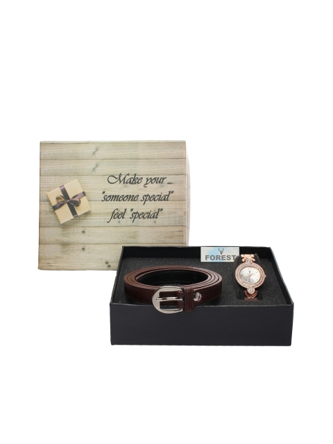 

Hobforestessentials Women Watch Gift Set, Silver