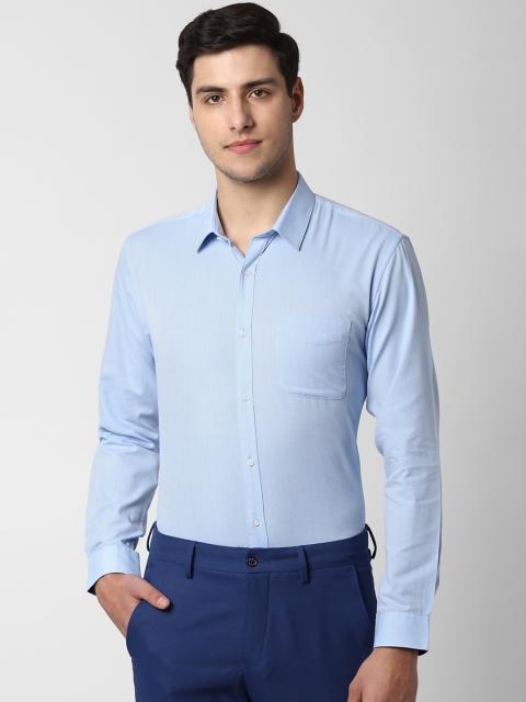 

Peter England Men Blue Regular Fit Solid Formal Shirt