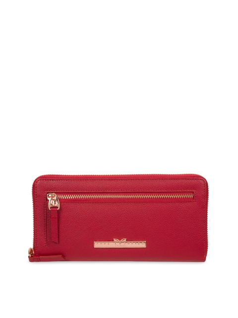 

PURE LUXURIES LONDON Women Red Solid Genuine Leather Knightley Clutch