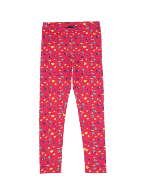 

Allen Solly Junior Girls Pink & Blue Printed Ankle-Length Leggings