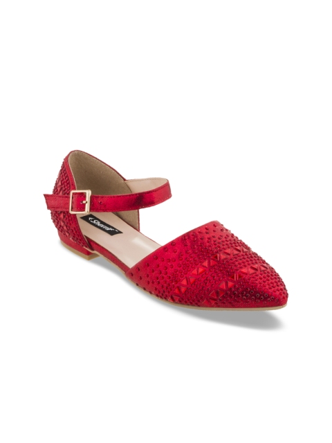

Sherrif Shoes Women Red Textured Mules