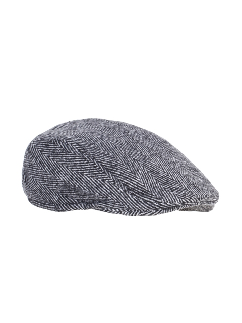 

Alvaro Castagnino Men Black & White Self Design Ascot Cap