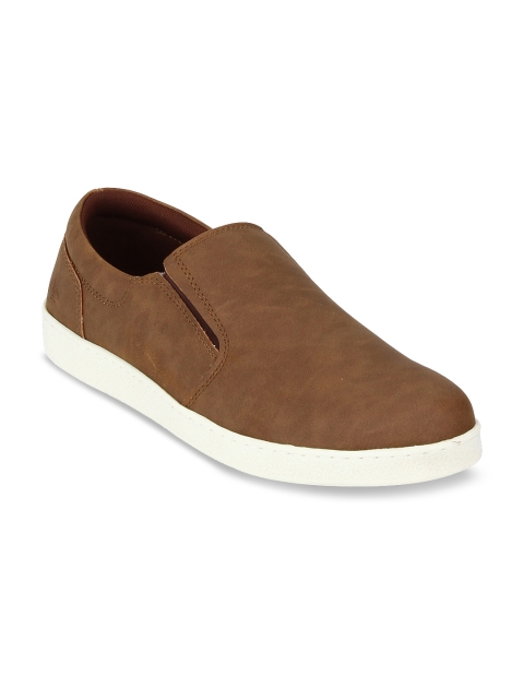 

Bond Street By Red Tape Men Tan Brown Solid Slip-On Sneakers