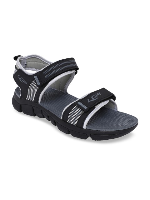 

Lancer Men Black & Grey Comfort Sandals
