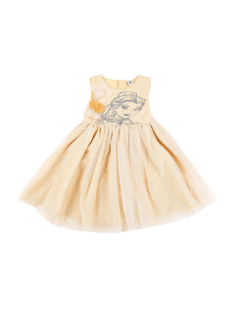 

CHALK by Pantaloons Girls Beige Printed Fit and Flare Dress