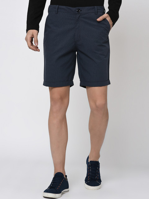 

Rigo Men Blue Striped Regular Shorts