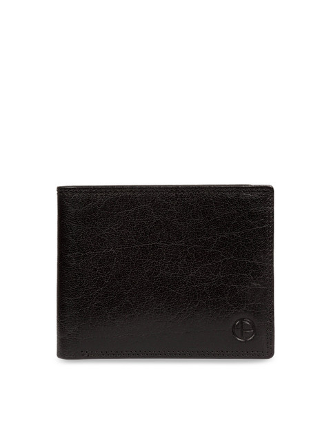 

PURE LUXURIES LONDON Men Black Solid Genuine Leather Wallet