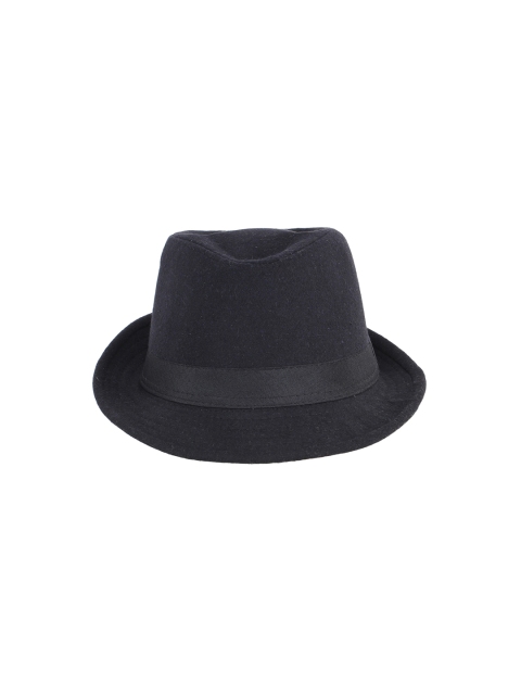 

Alvaro Castagnino Men Black Solid Fedora Hat