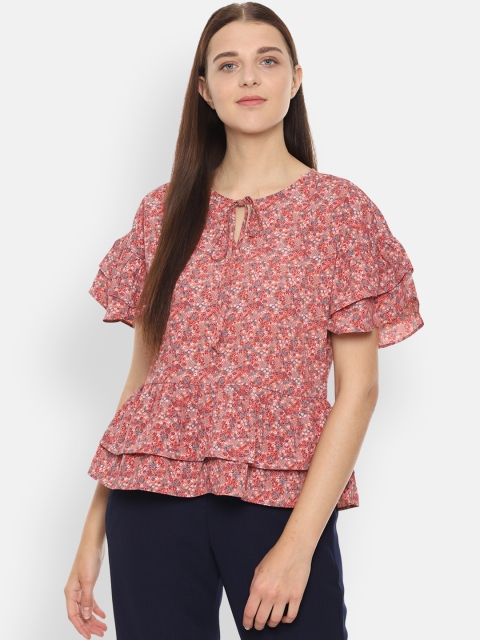 

Van Heusen Woman Pink Printed A-Line Top