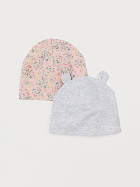 

H&M Infant 2-Pack Jersey Hats, Pink