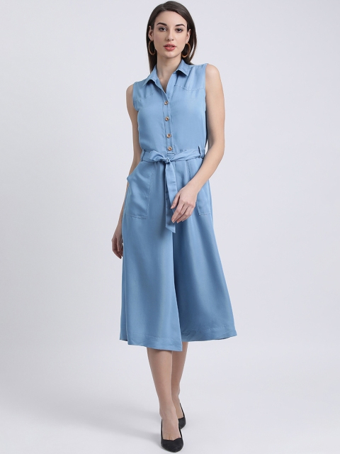 

Zink London Women Blue Solid Culotte Jumpsuit