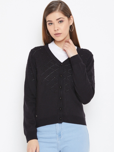 

Duke Women Black Solid Cardigan Sweater