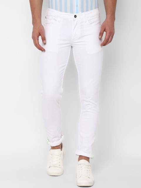 

Solly Jeans Co. Men White Skinny Fit Mid-Rise Clean Look Stretchable Jeans