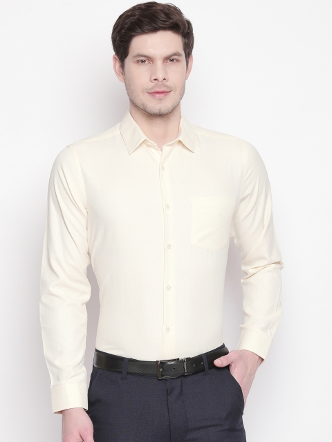 

RICHARD PARKER by Pantaloons Men Yellow Slim Fit Self Design Formal Shirt