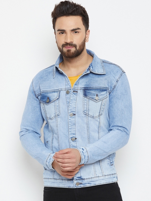 

KROSSSTITCH Men Blue Solid Denim Jacket