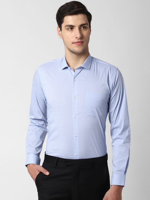 

Peter England Men Blue Regular Fit Printed Formal Shirt