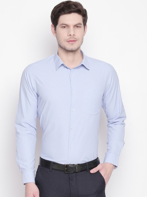 

RICHARD PARKER by Pantaloons Men Blue Slim Fit Self Design Formal Shirt