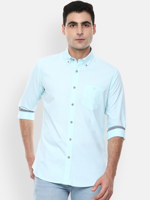 

Van Heusen Sport Men Blue Slim Fit Solid Casual Shirt