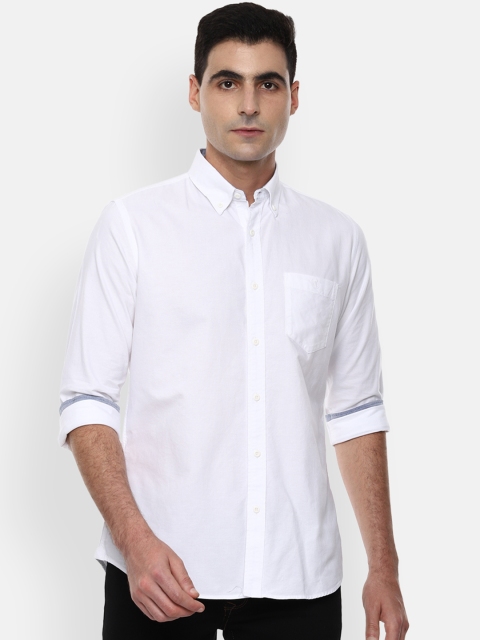 

Van Heusen Sport Men White Slim Fit Solid Casual Shirt