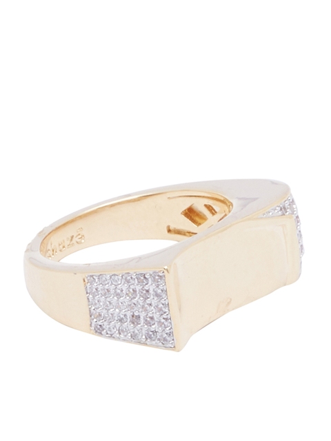 

Shaze Women Gold-Toned Stone-Studded Classic Finger Ring