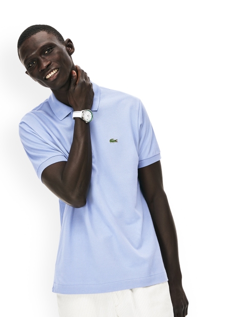 

Lacoste Men Blue Solid Polo Collar T-shirt