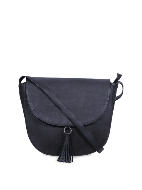 

Diwaah Black & Bronze-Toned Solid Sling Bag
