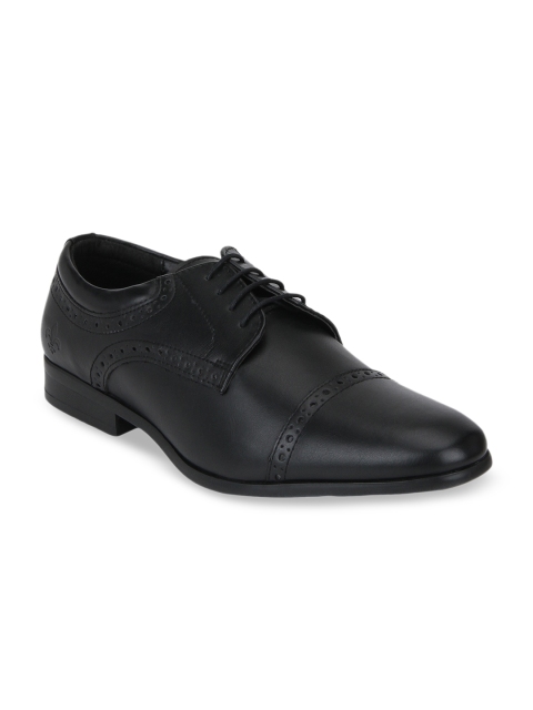 

Bond Street By Red Tape Men Black Textured Formal Brogues