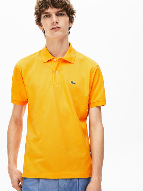 

Lacoste Men Yellow Solid Polo Collar T-shirt