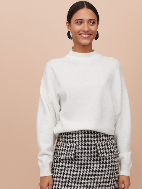 

H&M Women White Fine-Knit Jumper