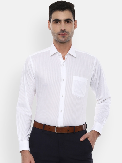

Van Heusen Men White Regular Fit Striped Formal Shirt