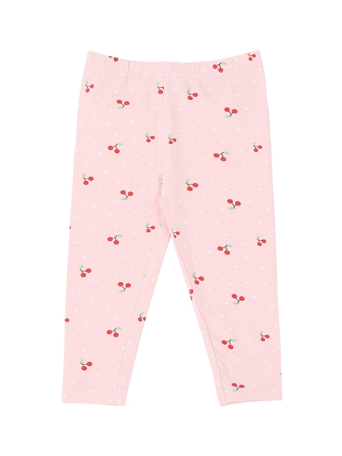 

Pantaloons Baby Girls Pink Printed Ankle-Length Slim-Fit Leggings