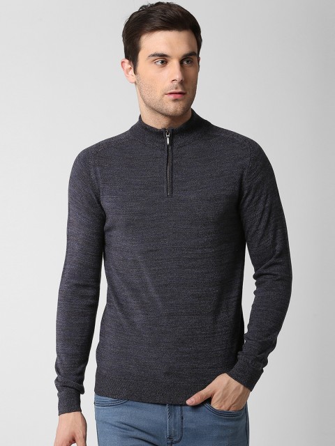 

Peter England Casuals Men Grey Solid Pullover Sweater