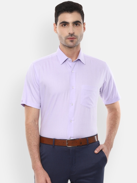 

Van Heusen Men Lavender Regular Fit Solid Formal Shirt
