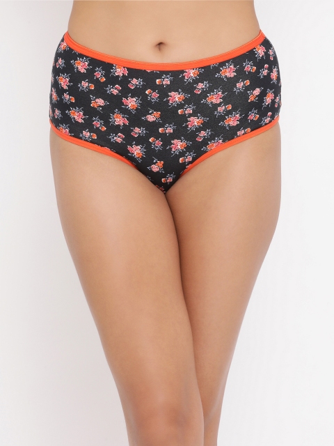 

Clovia Women Black & Pink Printed High-Rise Hipster Briefs PN3397P13S