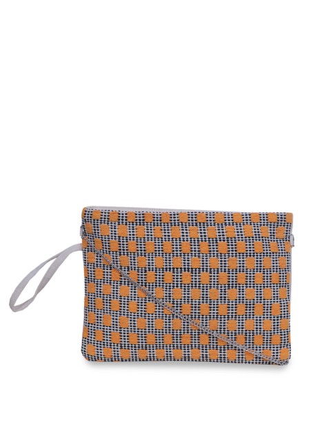 

Diwaah Orange Self Design Sling Bag