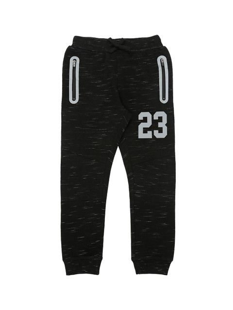 

Pantaloons Junior Boys Black & Grey Solid Joggers