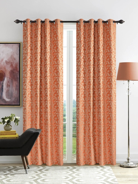 

Deco Window Peach-Coloured & Orange Set of 2 Curtain Curtains