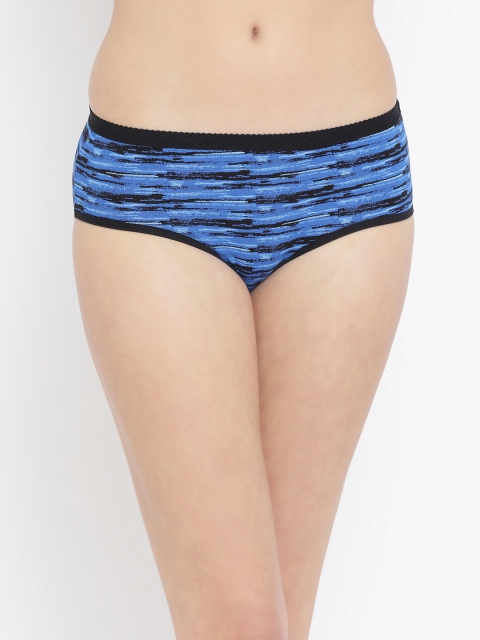 

Clovia Women Blue & Black Printed Mid-Rise Hipster Briefs PN3391A08