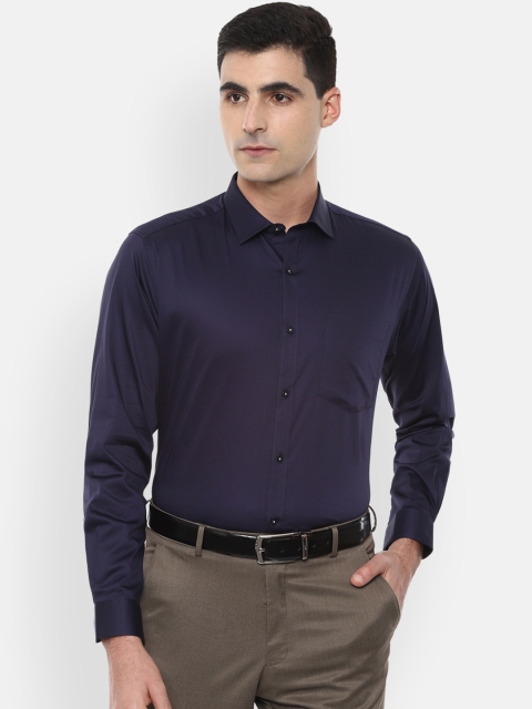 

Van Heusen Men Navy Blue Regular Fit Solid Formal Shirt