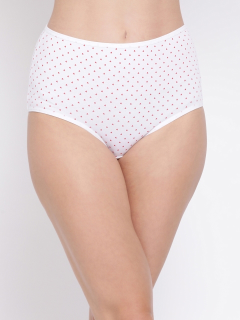 

Clovia Women White & Red Printed High-Rise Hipster Briefs PN3221Z18S