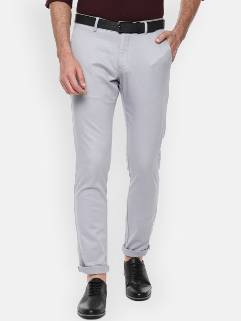 

Van Heusen Sport Men Grey Slim Fit Self Design Regular Trousers